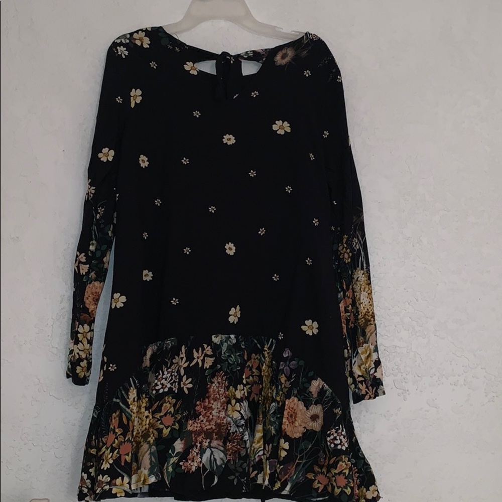 Black floral dress